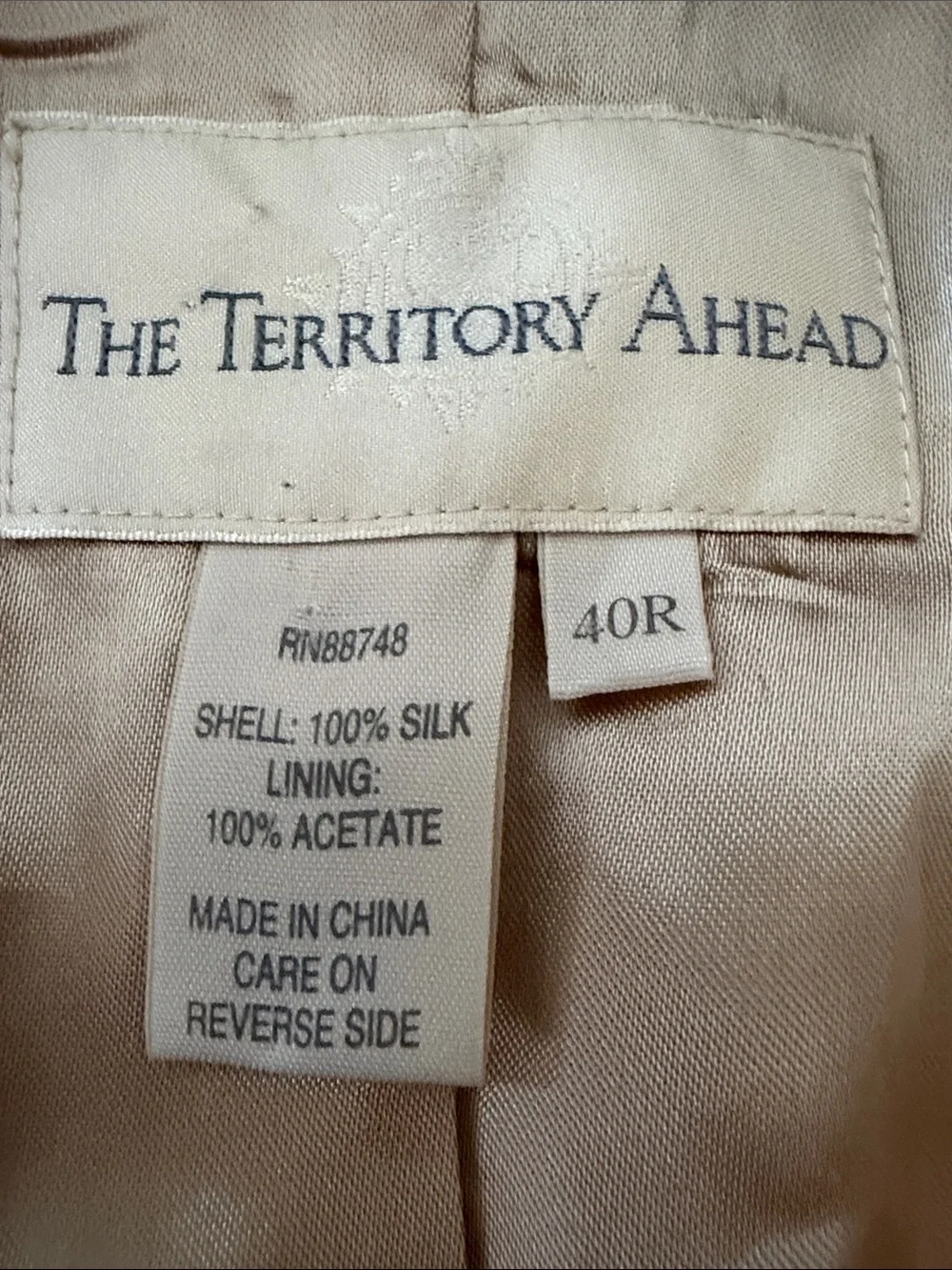 The Territory Ahead Men's Taupe Tweed Sport Coat Size 40 R